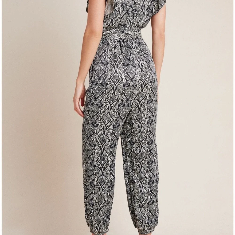 Anthropologie Black and White Patterned Jumpsuit - Picture 3 of 5